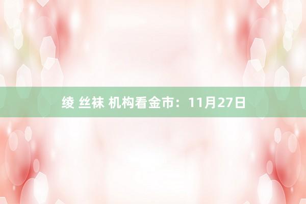 绫 丝袜 机构看金市：11月27日