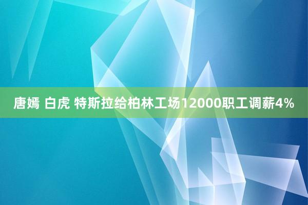 唐嫣 白虎 特斯拉给柏林工场12000职工调薪4%