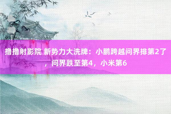 撸撸射影院 新势力大洗牌：小鹏跨越问界排第2了，问界跌至第4，小米第6