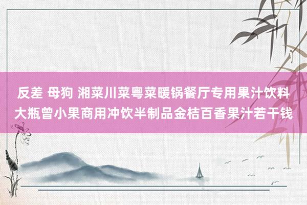 反差 母狗 湘菜川菜粤菜暖锅餐厅专用果汁饮料大瓶曾小果商用冲饮半制品金桔百香果汁若干钱