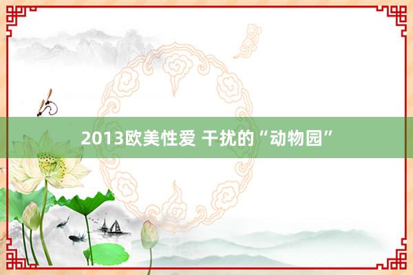 2013欧美性爱 干扰的“动物园”