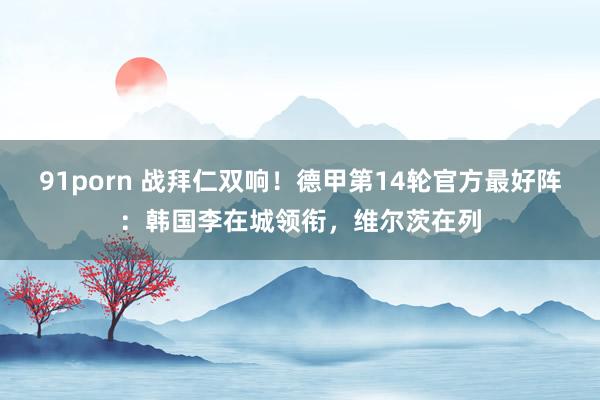 91porn 战拜仁双响！德甲第14轮官方最好阵：韩国李在城领衔，维尔茨在列