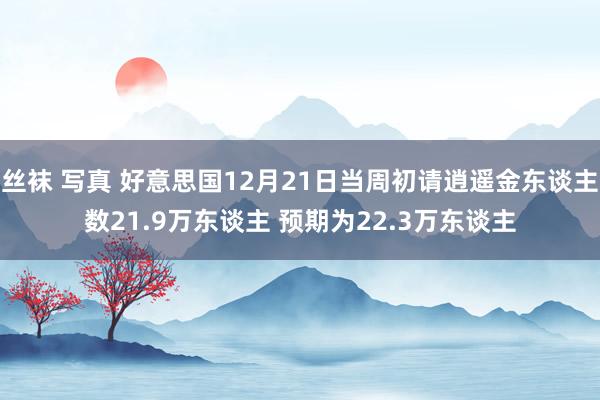 丝袜 写真 好意思国12月21日当周初请逍遥金东谈主数21.9万东谈主 预期为22.3万东谈主