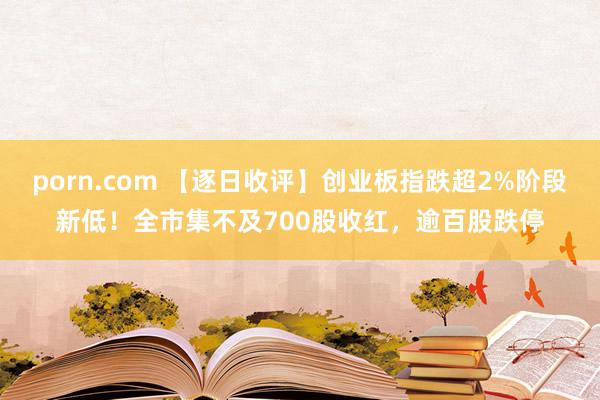 porn.com 【逐日收评】创业板指跌超2%阶段新低！全市集不及700股收红，逾百股跌停