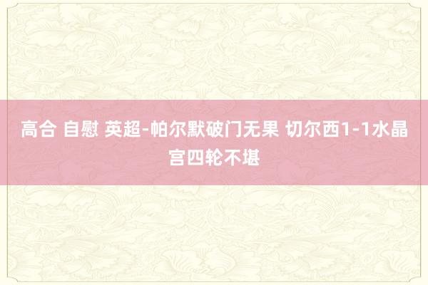 高合 自慰 英超-帕尔默破门无果 切尔西1-1水晶宫四轮不堪
