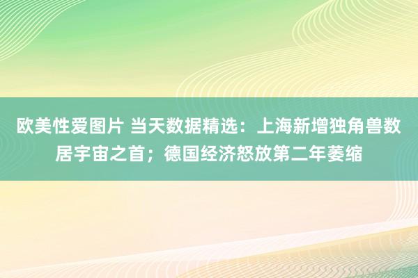 欧美性爱图片 当天数据精选：上海新增独角兽数居宇宙之首；德国经济怒放第二年萎缩
