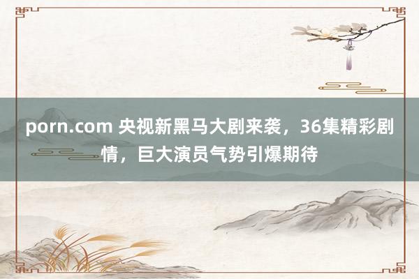 porn.com 央视新黑马大剧来袭，36集精彩剧情，巨大演员气势引爆期待