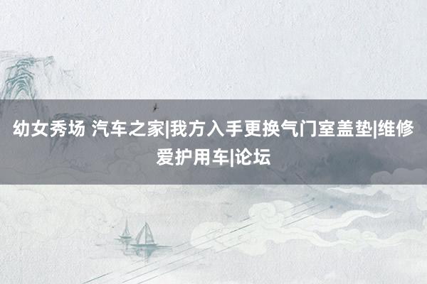 幼女秀场 汽车之家|我方入手更换气门室盖垫|维修爱护用车|论坛
