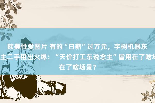 欧美性爱图片 有的“日薪”过万元，宇树机器东说念主二手租出火爆：“天价打工东说念主”皆用在了啥场景？