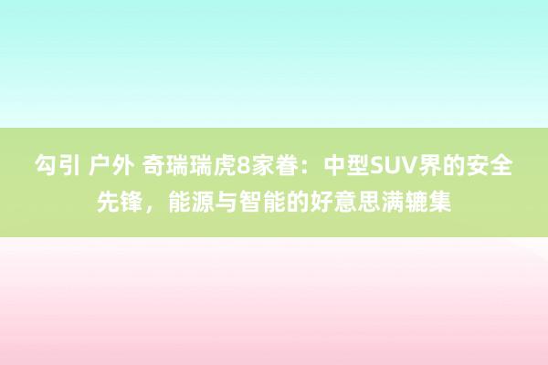 勾引 户外 奇瑞瑞虎8家眷：中型SUV界的安全先锋，能源与智能的好意思满辘集