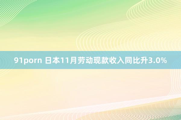 91porn 日本11月劳动现款收入同比升3.0%