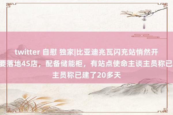 twitter 自慰 独家|比亚迪兆瓦闪充站悄然开建：首批主要落地4S店，配备储能柜，有站点使命主谈主员称已建了20多天