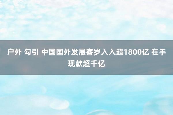 户外 勾引 中国国外发展客岁入入超1800亿 在手现款超千亿