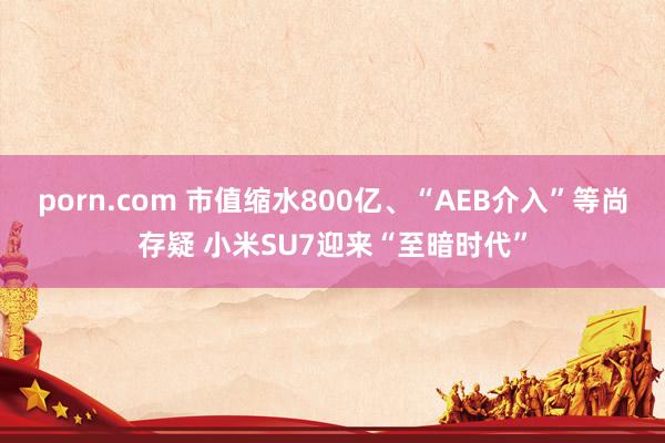 porn.com 市值缩水800亿、“AEB介入”等尚存疑 小米SU7迎来“至暗时代”
