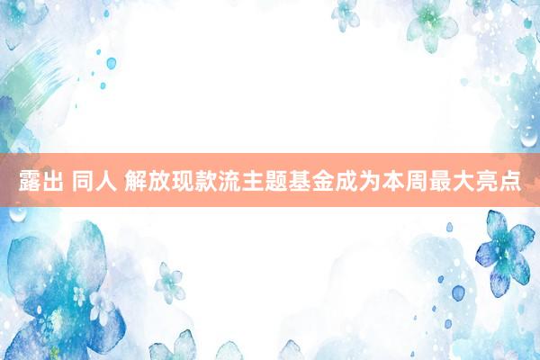 露出 同人 解放现款流主题基金成为本周最大亮点