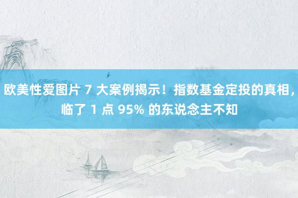 欧美性爱图片 7 大案例揭示！指数基金定投的真相，临了 1 点 95% 的东说念主不知