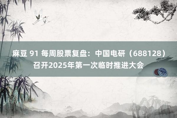 麻豆 91 每周股票复盘：中国电研（688128）召开2025年第一次临时推进大会