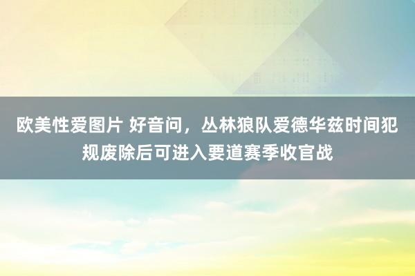 欧美性爱图片 好音问，丛林狼队爱德华兹时间犯规废除后可进入要道赛季收官战