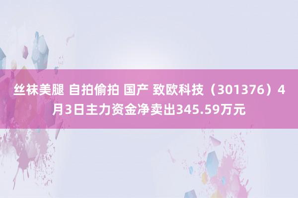 丝袜美腿 自拍偷拍 国产 致欧科技（301376）4月3日主力资金净卖出345.59万元