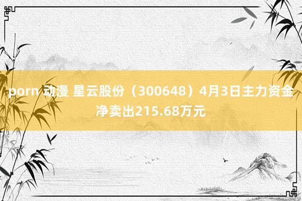 porn 动漫 星云股份（300648）4月3日主力资金净卖出215.68万元