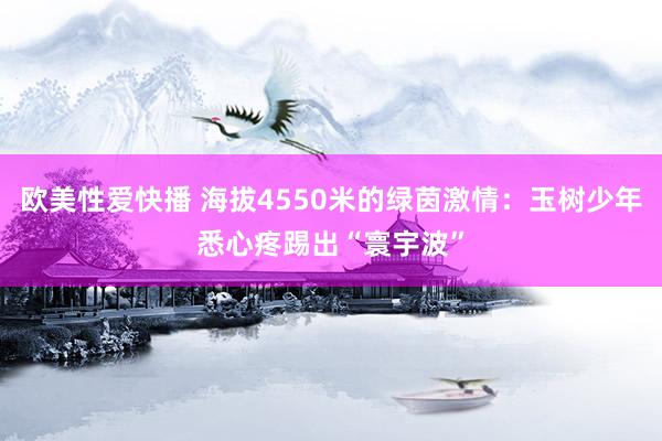 欧美性爱快播 海拔4550米的绿茵激情：玉树少年悉心疼踢出“寰宇波”