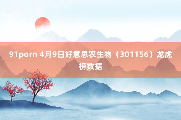 91porn 4月9日好意思农生物（301156）龙虎榜数据