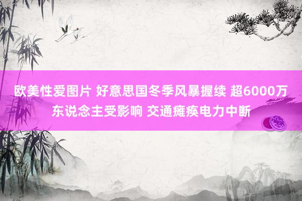 欧美性爱图片 好意思国冬季风暴握续 超6000万东说念主受影响 交通瘫痪电力中断