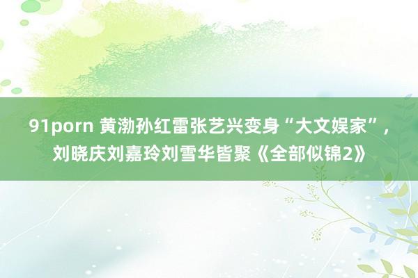 91porn 黄渤孙红雷张艺兴变身“大文娱家”，刘晓庆刘嘉玲刘雪华皆聚《全部似锦2》