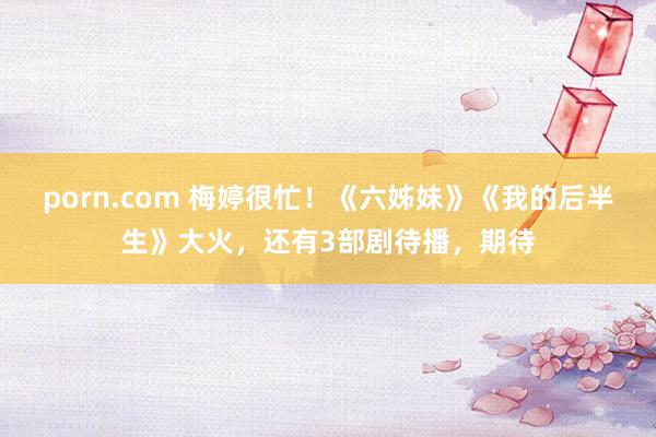 porn.com 梅婷很忙！《六姊妹》《我的后半生》大火，还有3部剧待播，期待
